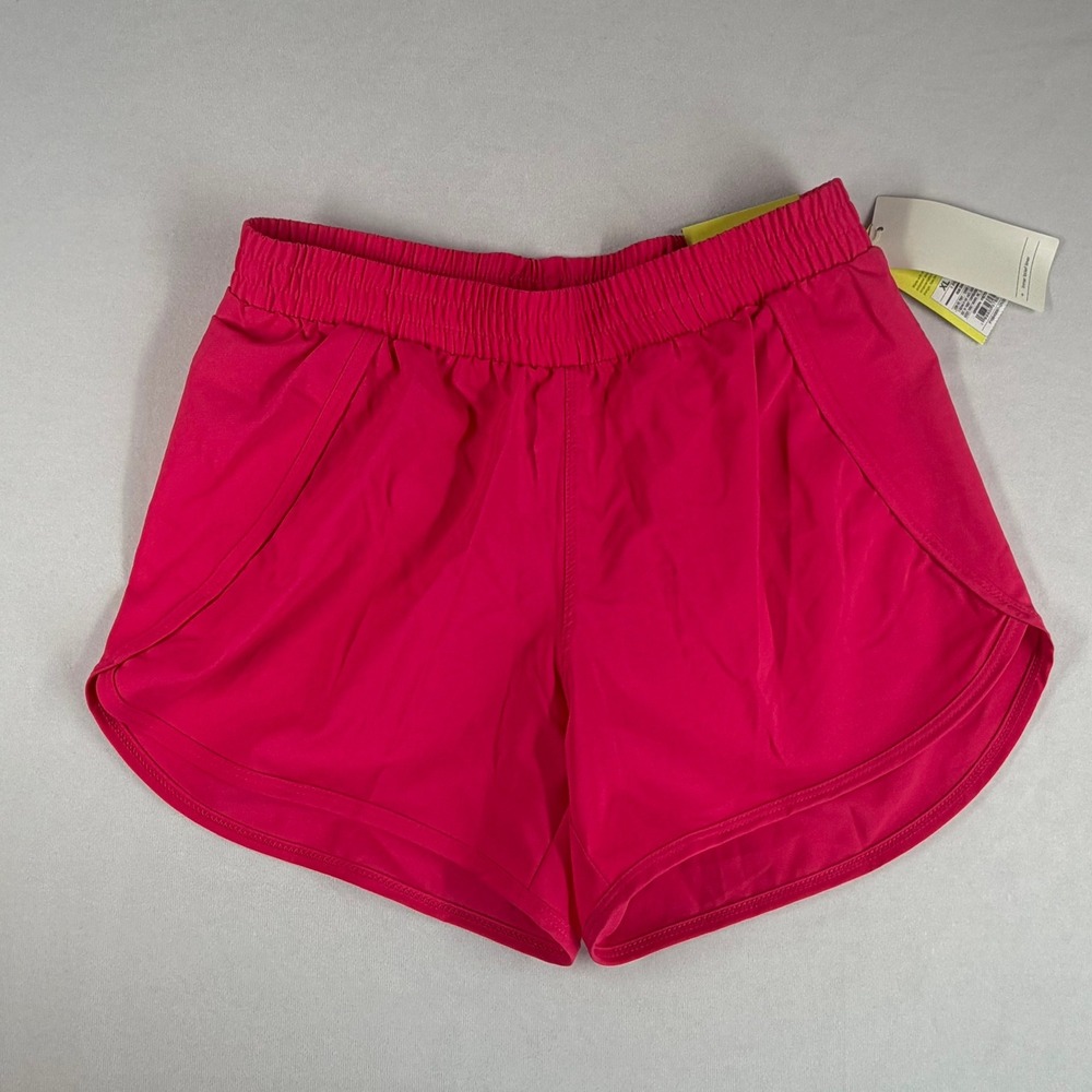 All in Motion Girls Run Shorts XL 14 Pink Mid Rise Moisture Wicking‎ Quick Dry